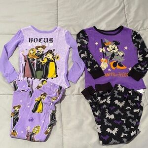 Disney Purple and Black Kids Pajama Sets